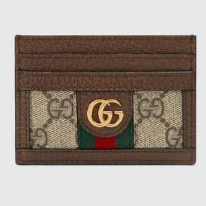 NWT GUCCI OPHIDIA GG CARD CASE (Dustbag, Box, & Bow) From Paris